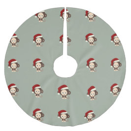 Weihnachtsaffe Polyester Weihnachtsbaumdecke