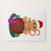 Weihnachtsaffe Puzzle (Horizontal)