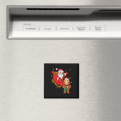Weihnachtsaffe Santa Reitender Lustiger Affe Pyjam Magnet (In Situ (Geschirrspüler))