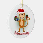 Weihnachtsaffe-Verzierung Keramikornament (Rechts)