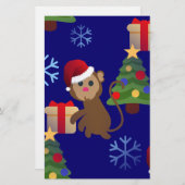 Weihnachtsaffen Briefpapier (Vorne/Hinten)