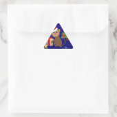 Weihnachtsaffen Dreieckiger Aufkleber (Tasche)