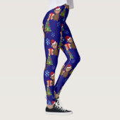 Weihnachtsaffen Emoji-Leggings Leggings (Rechts)