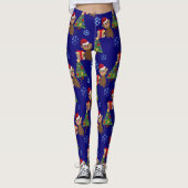 Weihnachtsaffen Emoji-Leggings Leggings (Vorderseite)