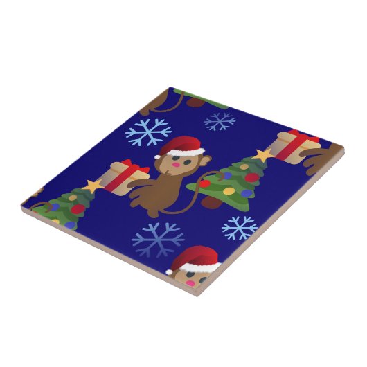 Weihnachtsaffen Fliese (Seite)