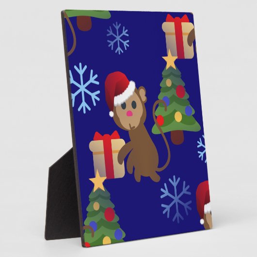 Weihnachtsaffen Fotoplatte (Seite)