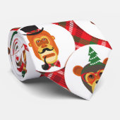 Weihnachtsaffen für Hipster Krawatte (Gerollt)