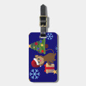 Weihnachtsaffen Gepäckanhänger (Vorderseite vertikal)