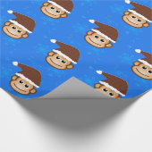 Weihnachtsaffen Geschenkpapier (Ecke)