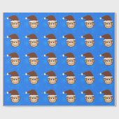 Weihnachtsaffen Geschenkpapier (Flach)