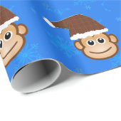 Weihnachtsaffen Geschenkpapier (Rolleneckpunkt)