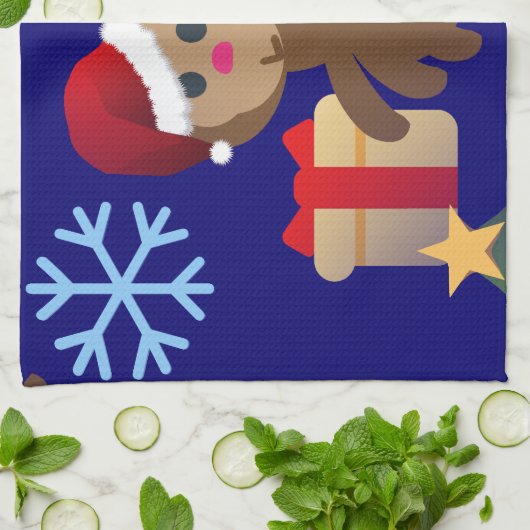 Weihnachtsaffen Handtuch (Gefaltet)