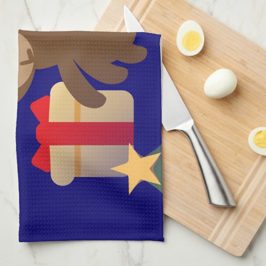 Weihnachtsaffen Handtuch (Viertel Falte)