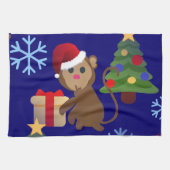 Weihnachtsaffen Handtuch (Horizontal)