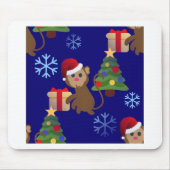 Weihnachtsaffen Mousepad (Vorne)