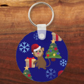 Weihnachtsaffen Schlüsselanhänger (Vorderseite)