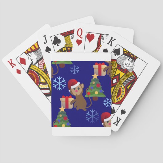Weihnachtsaffen Spielkarten (Rückseite)