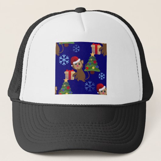 Weihnachtsaffen Truckerkappe (Vorderseite)