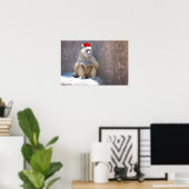 Weihnachtsaffen und Baboons Poster (Heimbüro)