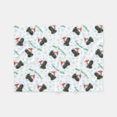 Weihnachtsaffenpinscher Fleecedecke (Vorderseite (Horizontal))