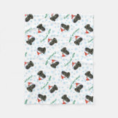 Weihnachtsaffenpinscher Fleecedecke (Vorderseite)