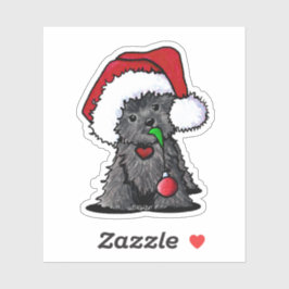 Weihnachtsaffenpinscher Vinyl Sticker