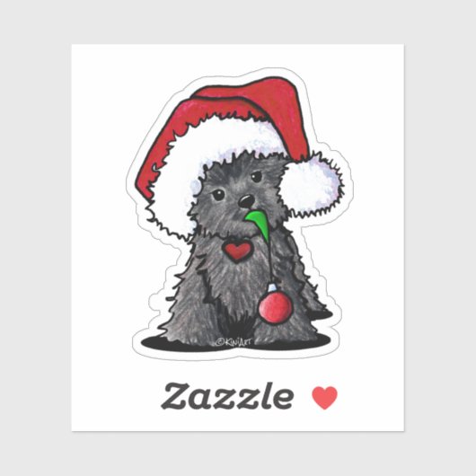 Weihnachtsaffenpinscher Vinyl Sticker (Blatt)