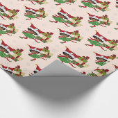 Weihnachtsafrikanische niedliche Elfe, Geschenkpapier (Ecke)