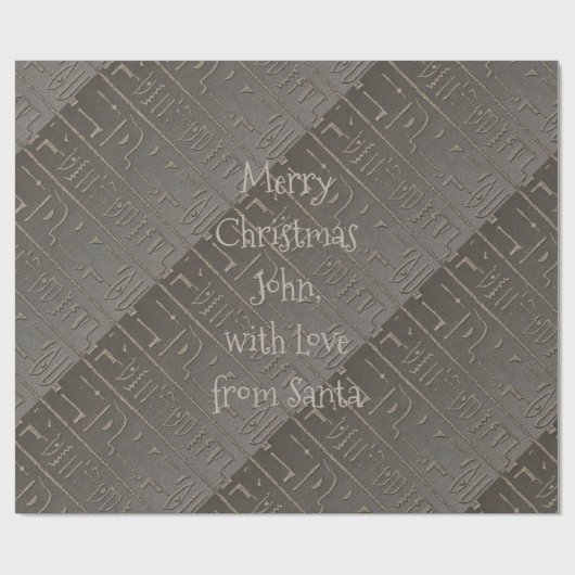 Weihnachtsägyptische Hieroglyphen-altes Schreiben Geschenkpapier (Flach)