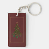 Weihnachtsakryllischer Schlüsselanhänger (Rückseite)