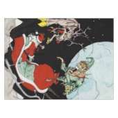 Weihnachtsalbtraum Custom Cotton Tablecloth Tischdecke (Vorderseite (Horizontal))