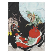Weihnachtsalbtraum Custom Cotton Tablecloth Tischdecke (Vorderseite)