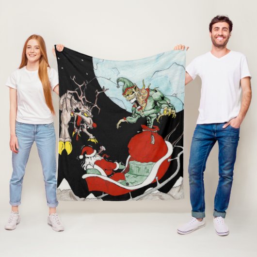 Weihnachtsalbtraum Custom Fleece Blanket (Beispiel)