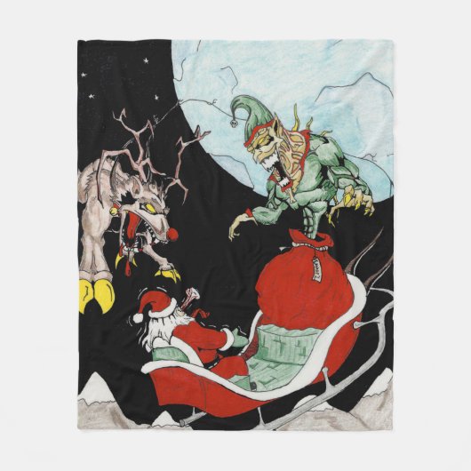 Weihnachtsalbtraum Custom Fleece Blanket (Vorderseite)