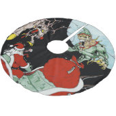 Weihnachtsalbtraum Custom Tree Skirt Polyester Weihnachtsbaumdecke (Schrägansicht)