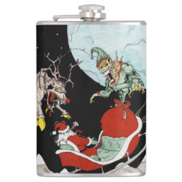 Weihnachtsalbtraum Vinyl Wrapped Flask Flachmann