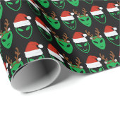 Weihnachtsaliens Geschenkpapier (Rolleneckpunkt)