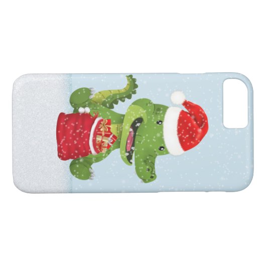 Weihnachtsalligator Case-Mate iPhone Hülle (Rückseite (Horizontal))
