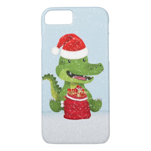 Weihnachtsalligator Case-Mate iPhone Hülle (Rückseite)