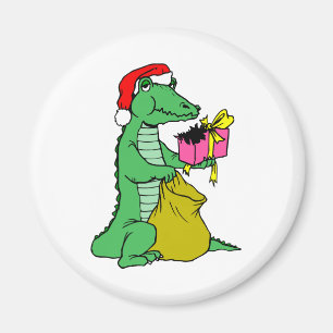 Weihnachtsalligator Magnet