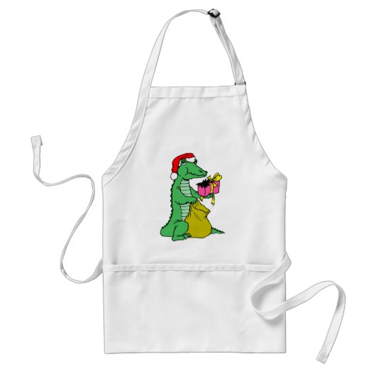 Weihnachtsalligator Schürze (Vorne)