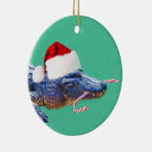 Weihnachtsalligatorverzierung Keramik Ornament (Rechts)