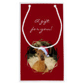 Weihnachtsalpaka-Geschenk-Tasche Kleine Geschenktüte (Rückseite)