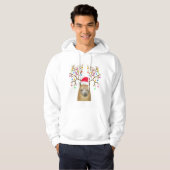 Weihnachtsalpaka-mit Kapuze Sweatshirt (Vorne ganz)