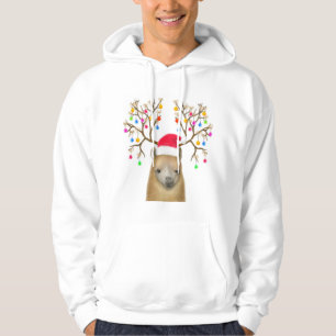 Weihnachtsalpaka-mit Kapuze Sweatshirt