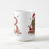 Weihnachtsalphabet Anfangsbuchstabe B mit Santa-El Kaffeetasse (Mittel)