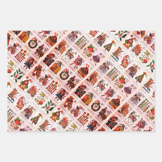 Weihnachtsalphabet Geschenkpapier Set (Vorderseite 2)