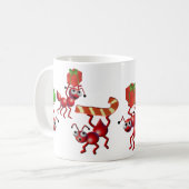Weihnachtsameisen Kaffeetasse (Vorderseite Links)