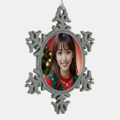 Weihnachtsamy Schneeflocken Zinn-Ornament (Links)