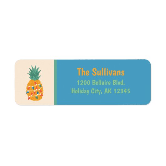 Weihnachtsananas Rücksendeadresse (Vorne)